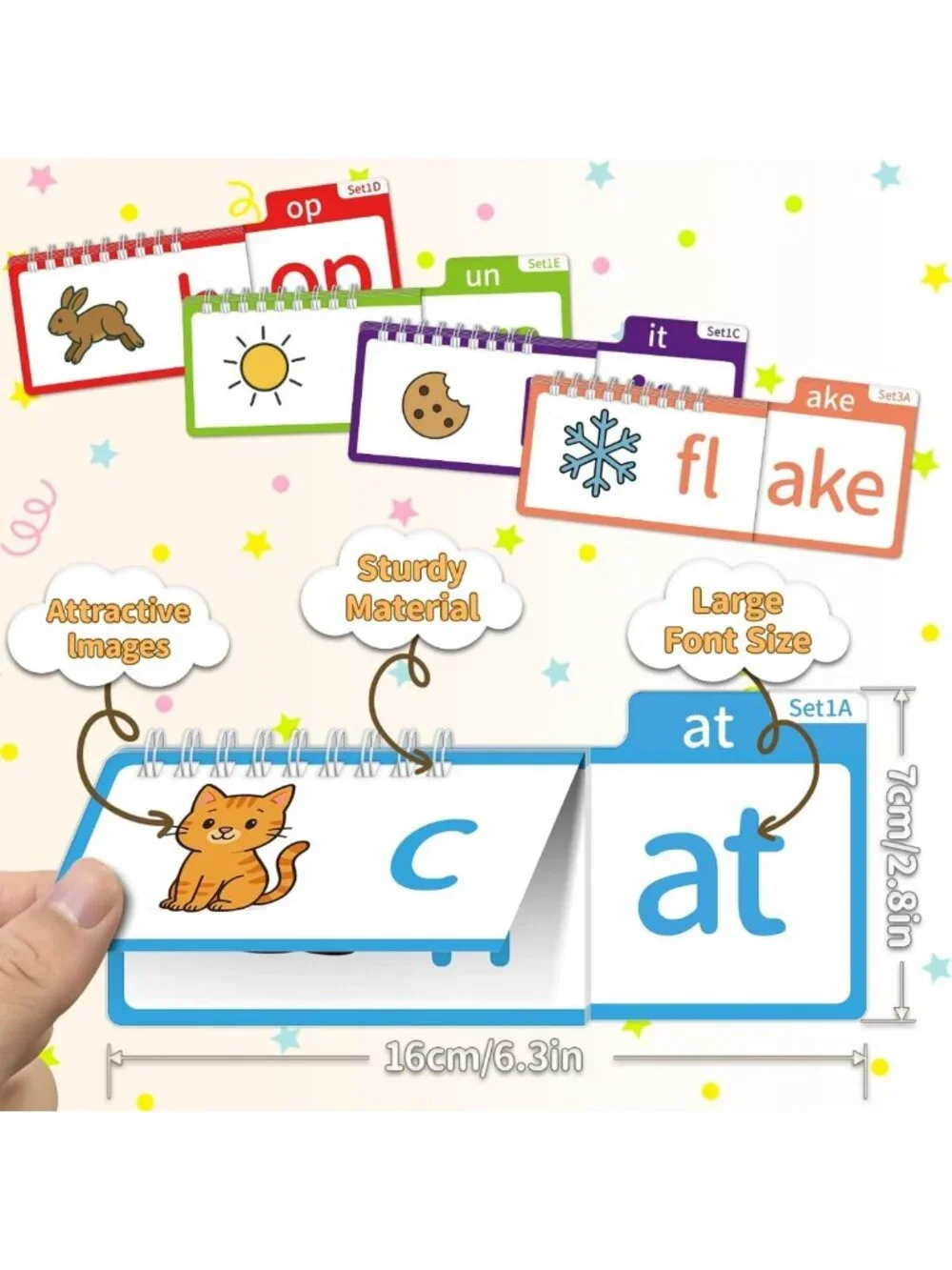 Engaging Phonics Flash Cards & Word Family Flip Books for Kids | Learn to Read